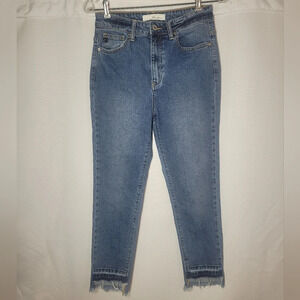 KanCan High Rise Distressed Raw Hem Skinny Jeans KC8419D cut 5937